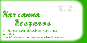 marianna meszaros business card